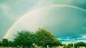 Rainbow Over Tolleson, Arizona January 13, 2015.  © 2015 Patricia J. Angus